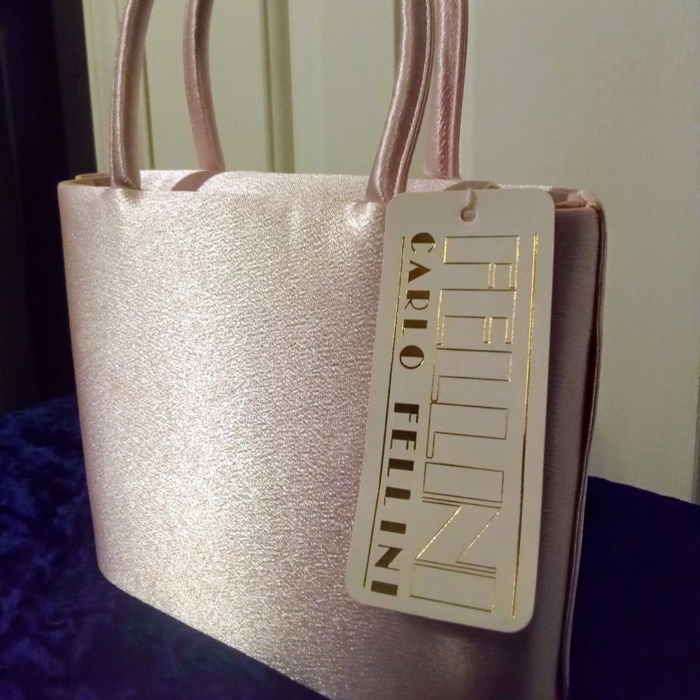 one of a kind original designer CARLO FELLINI mini satin handbag